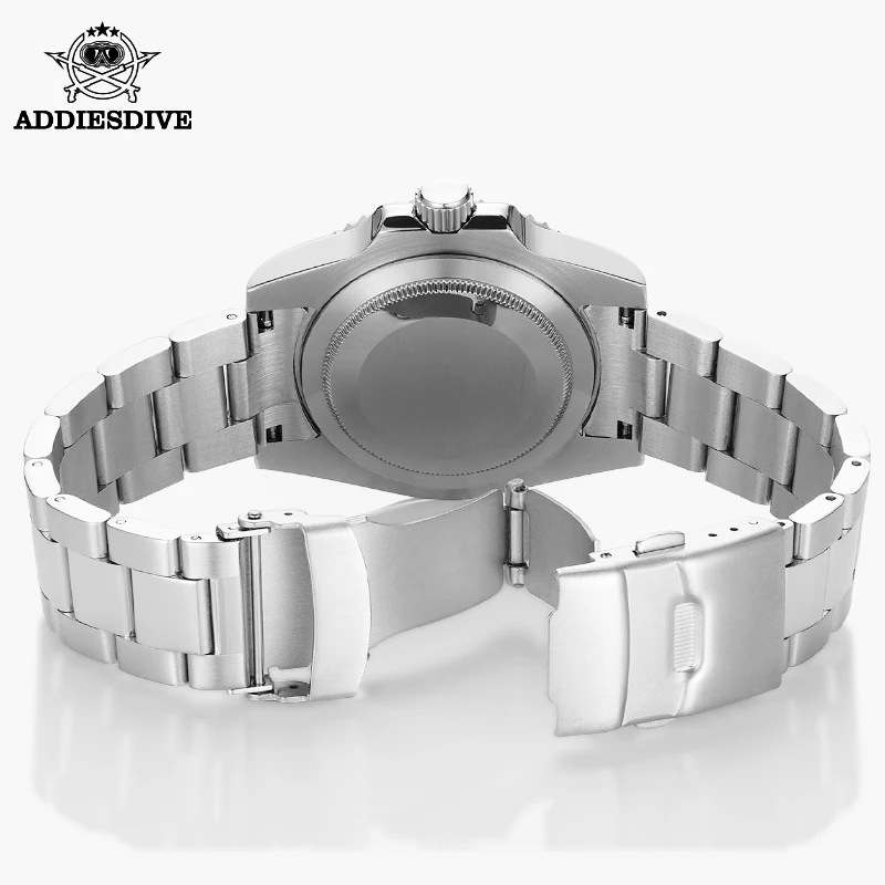 Мужские автоматические механические часы Addies Dive роскошные с сапфировым