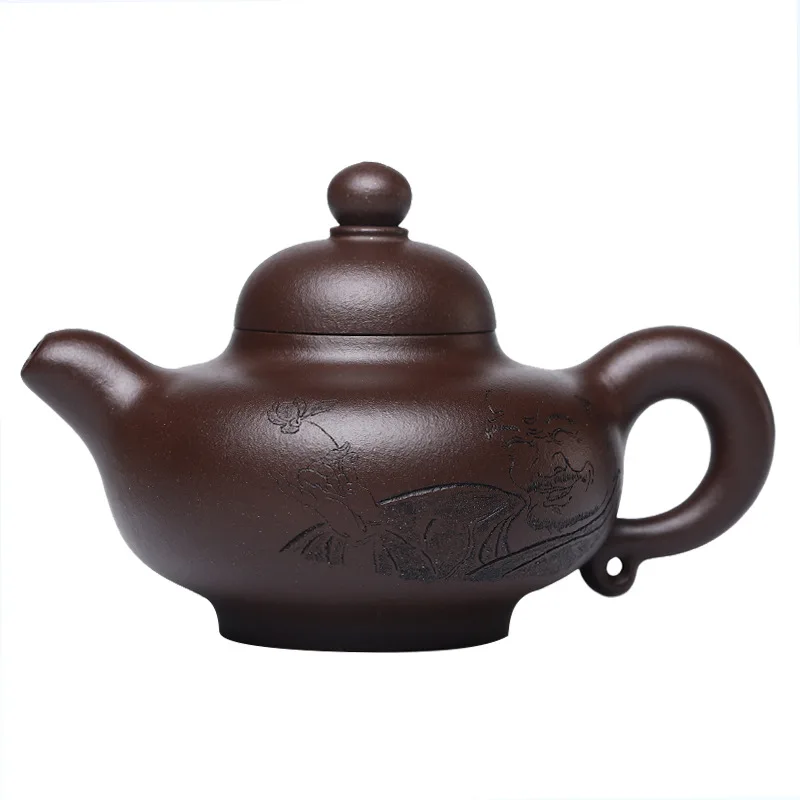 

Yixing famous all handmade purple clay teapot