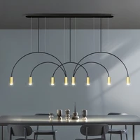 nordic post modern minimalist line chandelier personality creative model room restaurant dining table coffee shop bar chandelier