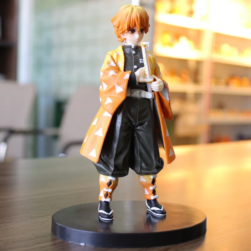 Аниме Demon Slayer Kimetsu no Yaiba Agatsuma Zenitsu ПВХ фигурка Коллекционная модель игрушки куклы 18