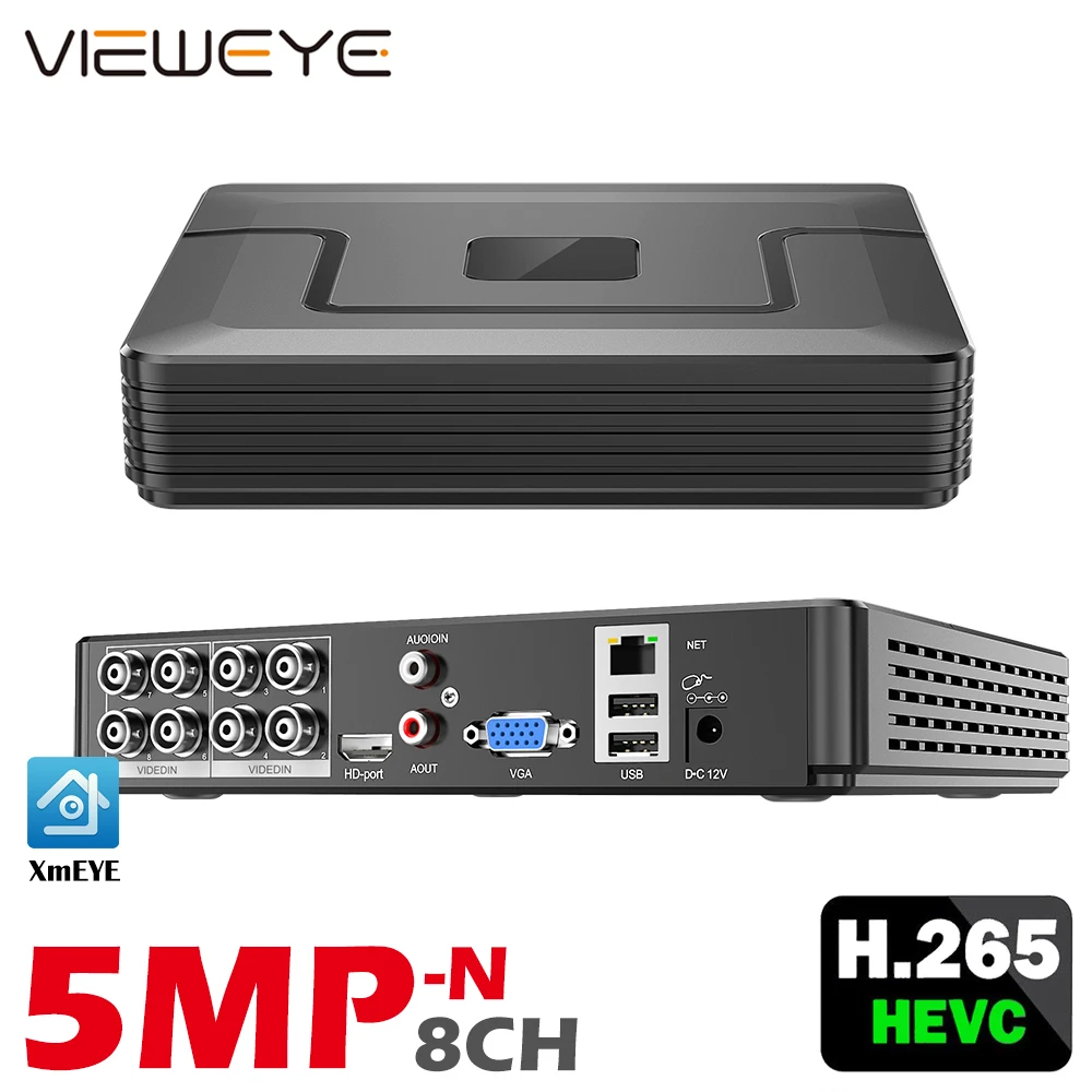 H.265 8CH 5MP 4MP 1080P AHD DVR HVR видеонаблюдения CCTV рекордер 3G WIFI Гибридный NVR для аналоговой
