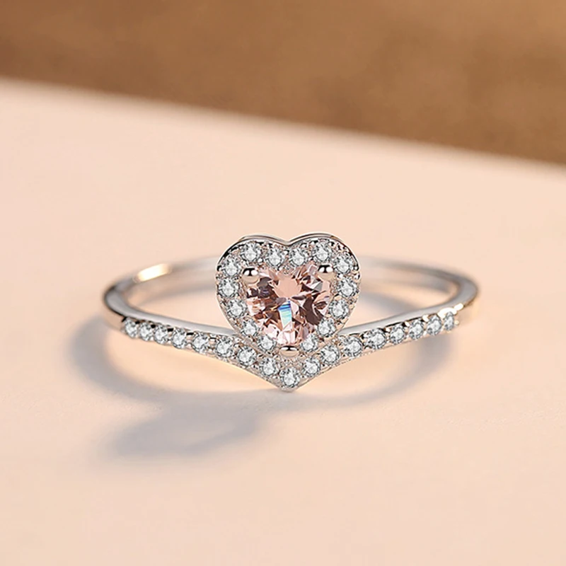 

DOTEFFIL большое сердце Топаз Драгоценные камни кольца для женщин обручальное свадебное ювелирное изделие Aneis De Prata Bijoux Femme Love Gift