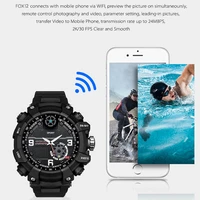 fox12 mini camera smart watch sports wearable ourdoor action watch wifi watching p2p camera 2k h 264 32g memory ip67 waterproof