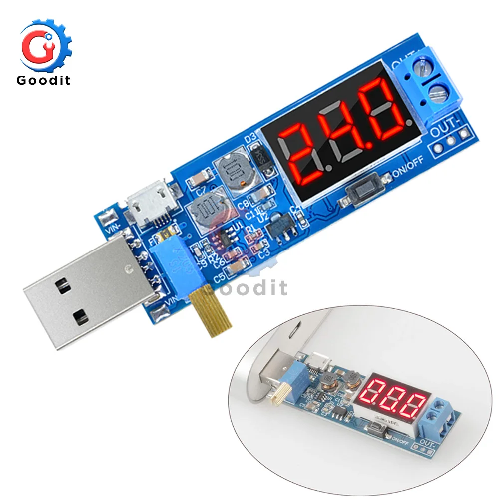USB повышающий понижающий модуль питания DC 5 В до 3 В/12 Регулируемый