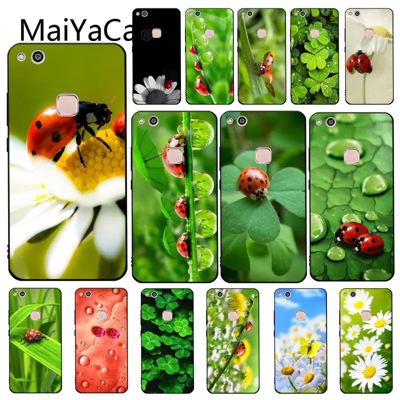 Maiyaca лист Божья коровка Маргаритка чехол для телефона Huawei Y9 Y7 Y6 II Y5 Prime 2018