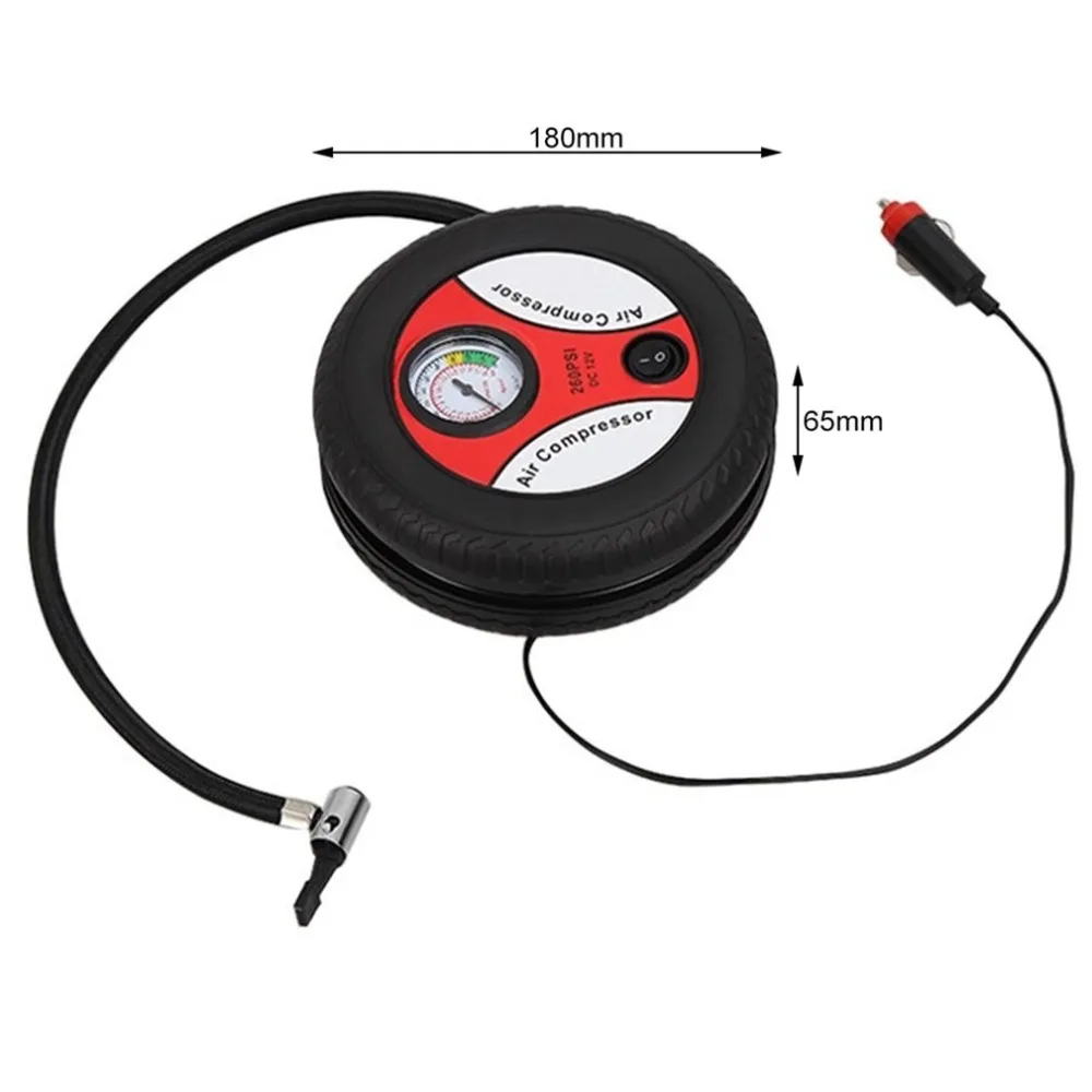 

Portable Car Air Pump 260PSI DC 12V Portable Electric Mini Tire Inflator Air Compressor Car Auto Pump Dropship