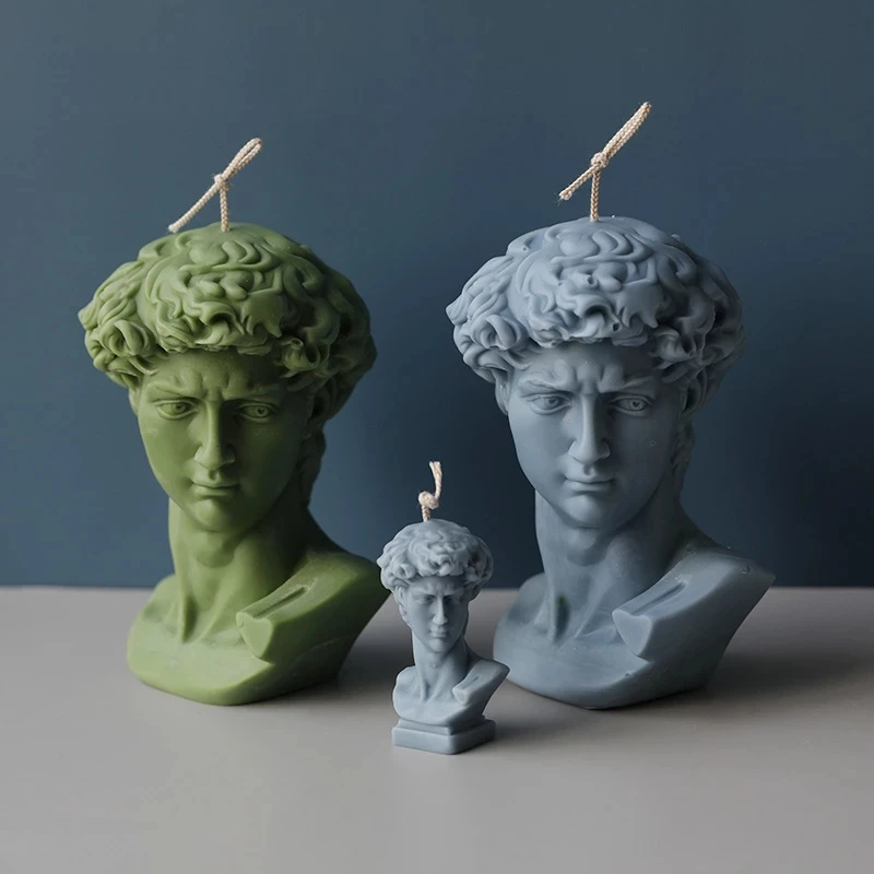 

David Plaster Portrait Candle Mold Aromatherapy Candle Plaster DIY Material Mold Silicone Candle Molds 3D Silicon Candle Molds
