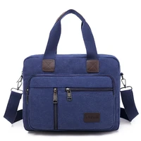 canvas mens handbag shoulder bag travel large capacity multi layer crossbody bag student travel top handle bag leisure tote
