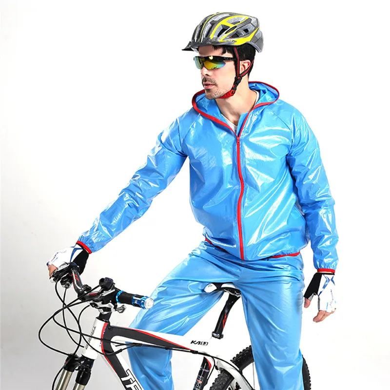 

Unisex Cycling Jackets Waterproof Raincoat Bicycle Jackets Clothing Road MTB Mountain TPU Bike Rain Coats Cycling Poncho Set