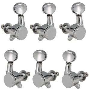 A Set Of 3R3L Chrome Locked Guitar String Tuning Pegs Keys Tuners Machine Heads For Acoustic Electric Guitar Accessories Parts