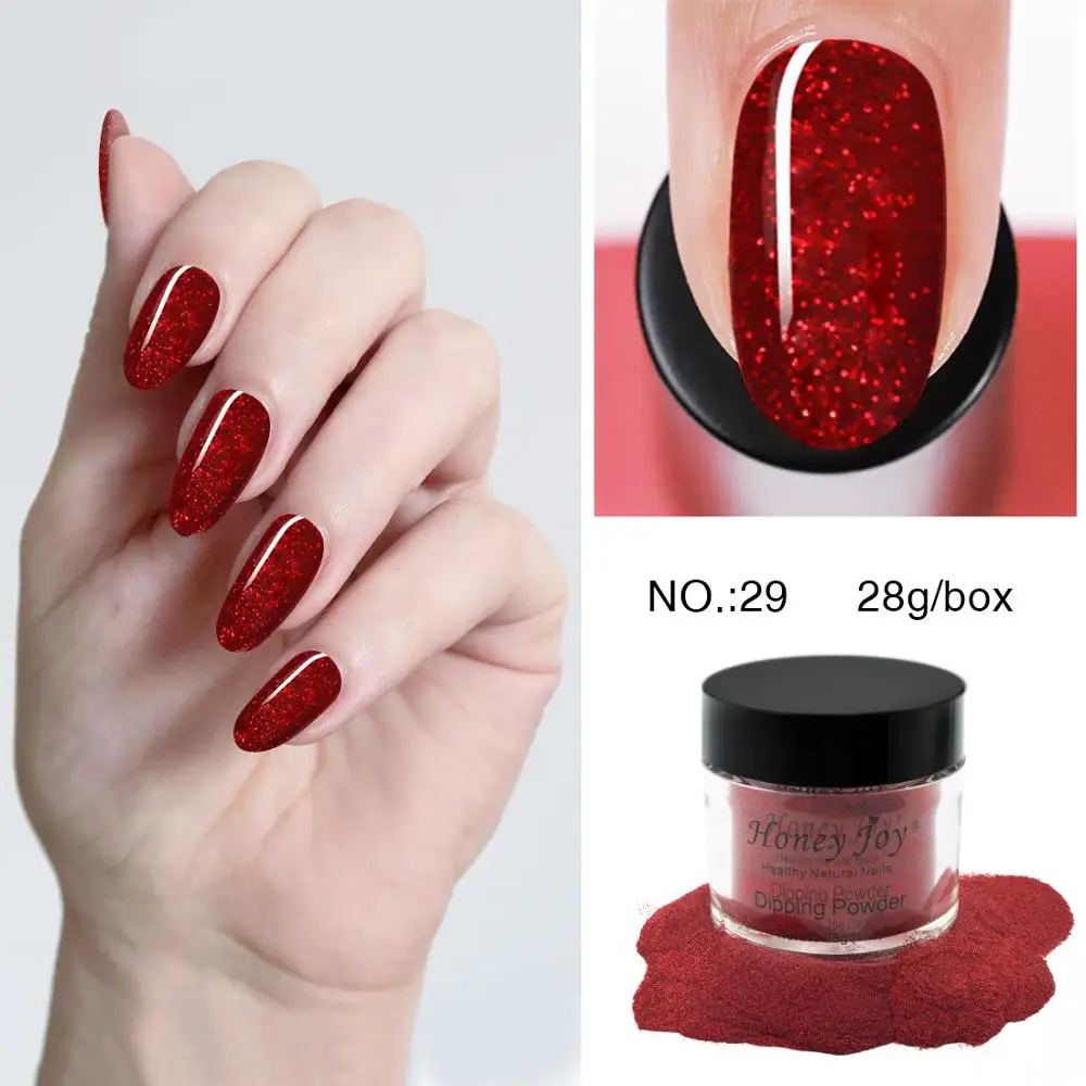 28 г/кор. Блестящий темно-красный Dip-переключатель порошковые ногти для погружения
