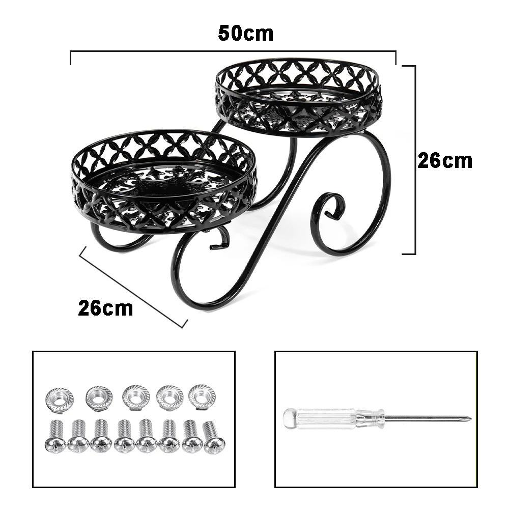 Садовые полки с металлическим держателем для патио Простая Стойка цветочных