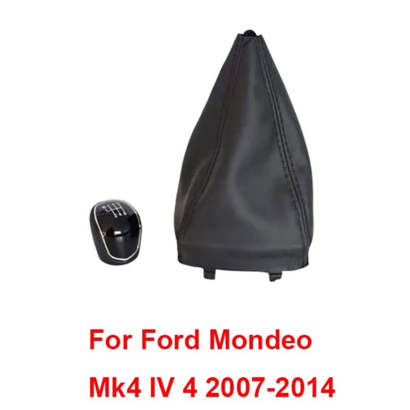 Рычаг переключения передач для FORD FOCUS MK2 MONDEO MK3 серебристый/черный кожаный рычаг