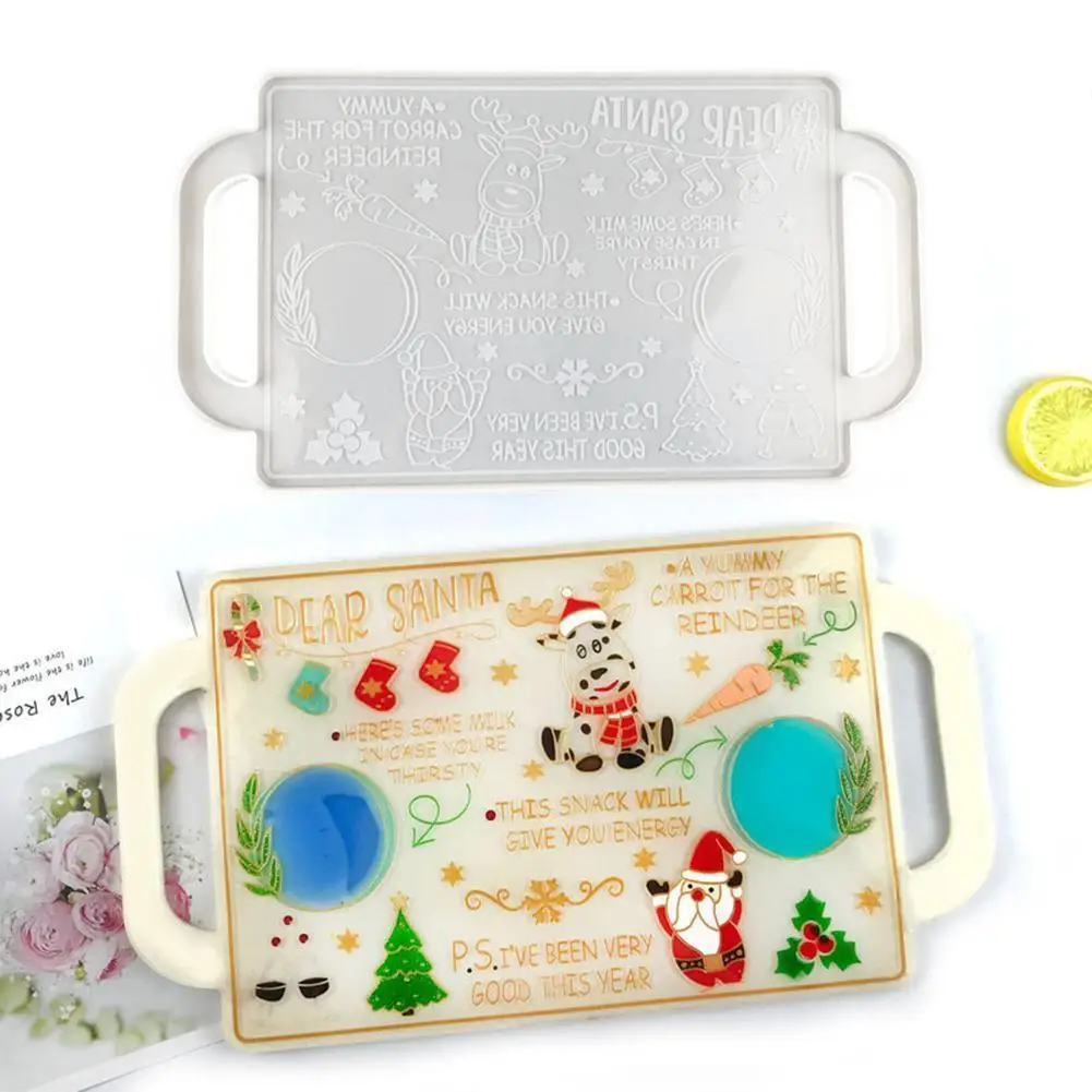 

Силиконовая форма в виде подноса для рождественской чашки с эпоксидной смолой