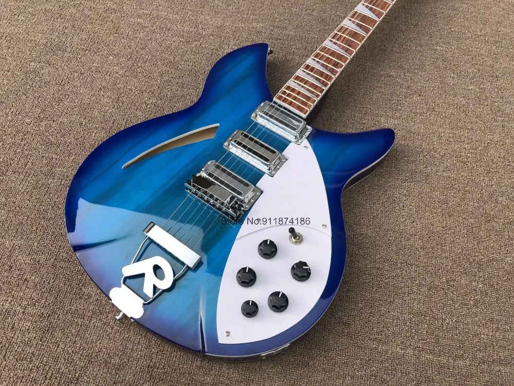 6 Строки Электрогитары Ricken 360 Син липа тела Топ &amp Назад переплетов и гриф из