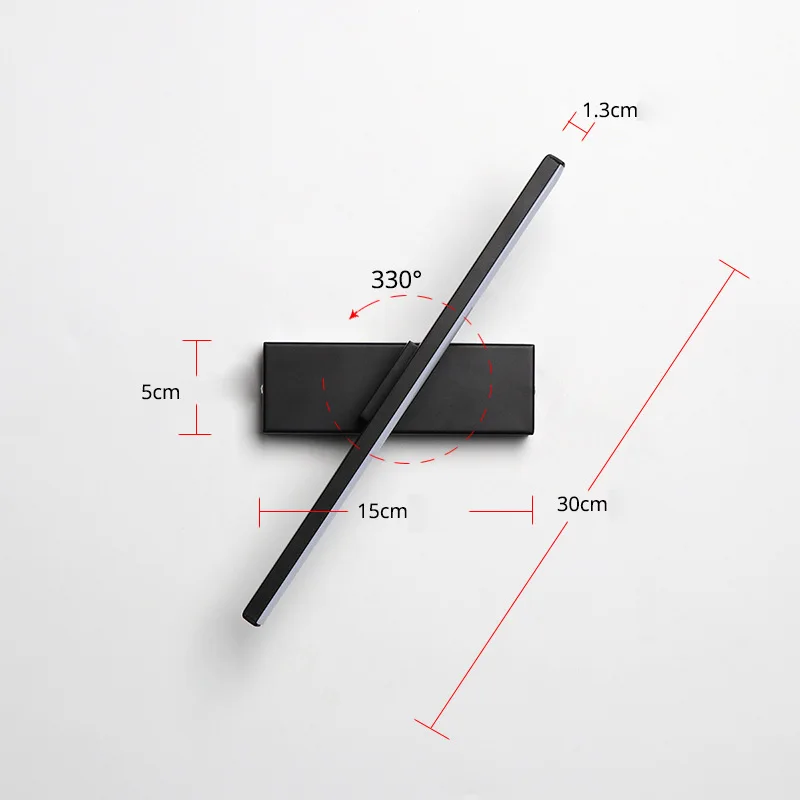 

LED Interior Wall Light for Rotation Living Room Decoration 330 Indoor Bedroom Night Lamp Nordic Modern Minimalist Home Decor