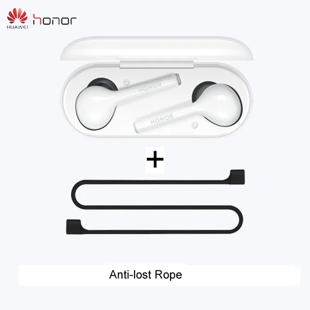 Podslite white rope HUAWEI honor FlyPods lite Bluetooth 4,2 Водонепроницаемая гарнитура IP54 Беспроводные наушники с микрофоном с двойным управлением - Цвет: Podslite white rope
