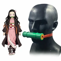 japanese anime demon slayer kamado nezuko props cosplay hand made kimetsu no yaiba sealing bamboo tube mouth stick