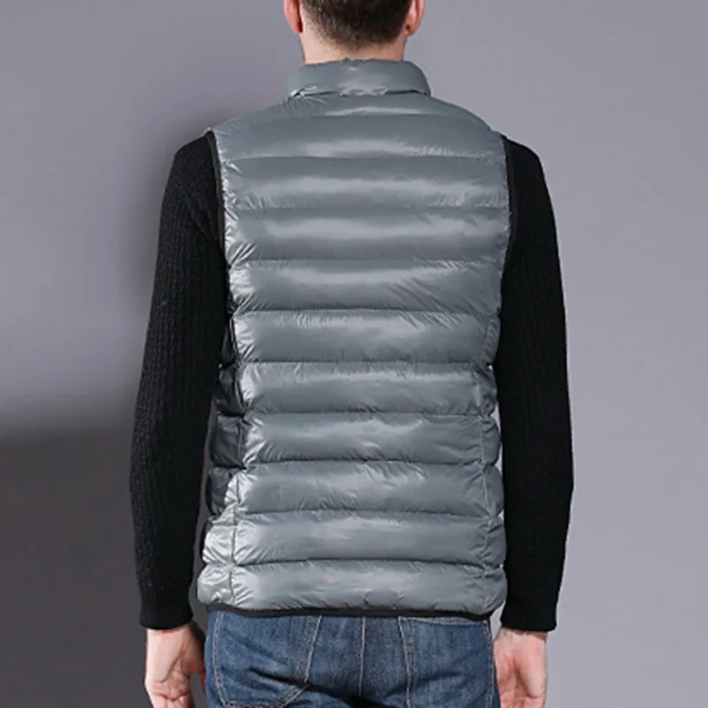 CYSINCOS M-5XL модная мужская жилетка без рукавов зимний Повседневный Приталенный