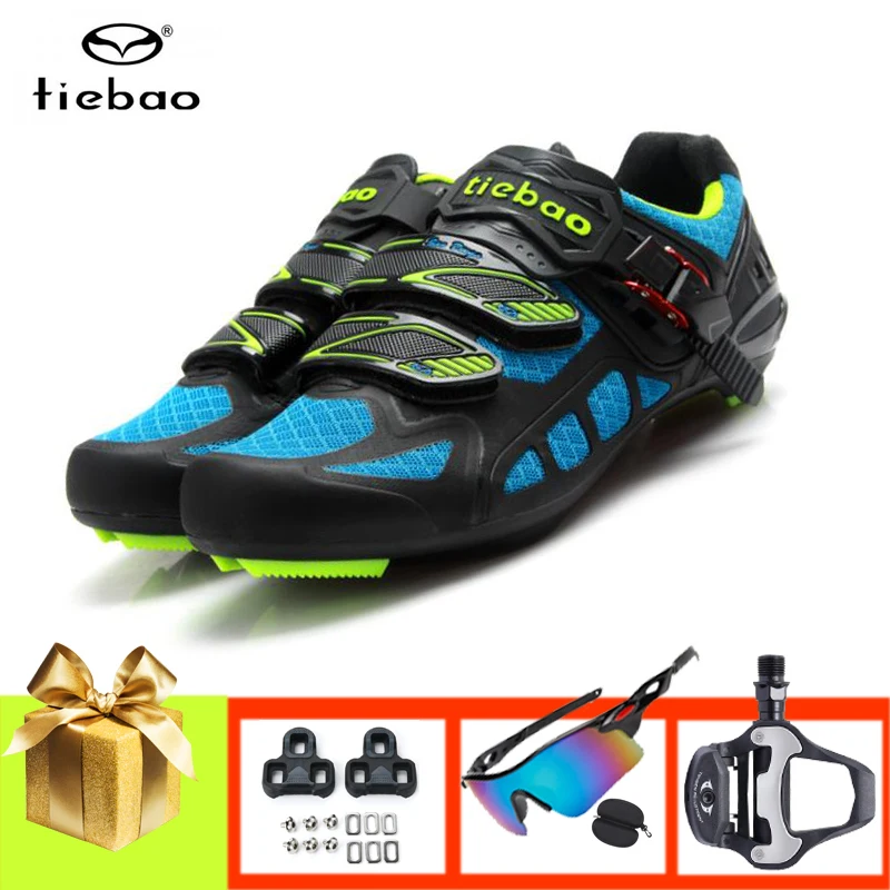 Tiebao Athletic Road bike shoes sapatilha ciclismo outdoor bicycle riding sneakers add sunglasses breathable self-locking shoes