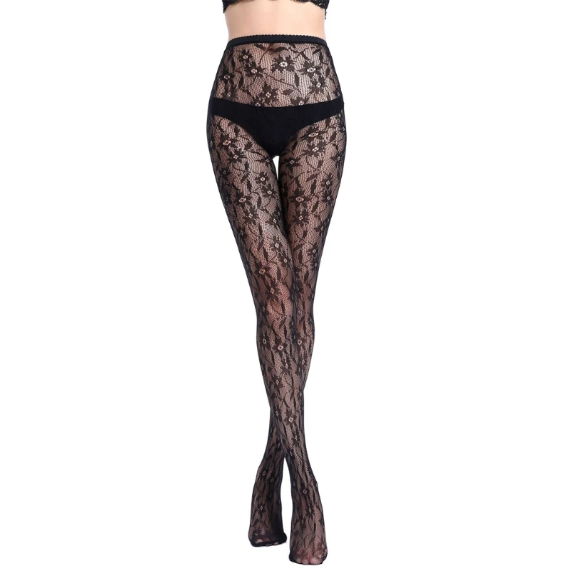 

Womens Sexy Elastic Transparent Fish Net Toe Silk Stockings Control Top Panty Hose H37A