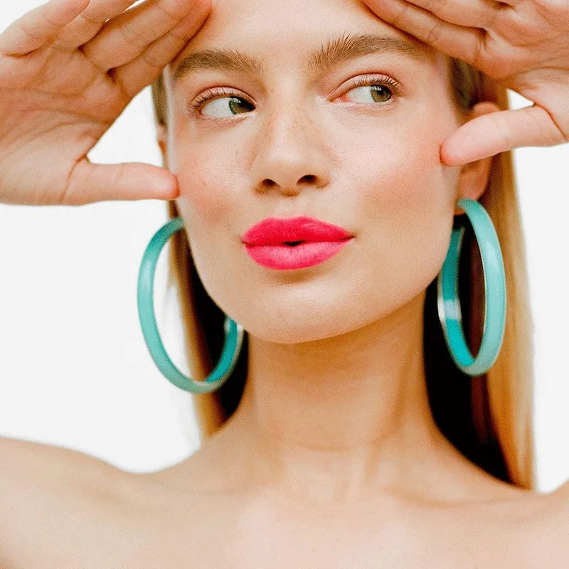 HZ 2019 Новинка Минималистичная преувеличенная прозрачная Конфета цвет акриловая