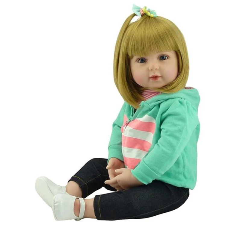 

60cm Silicone Reborn girl Dolls simulation dolls playmate kids toys Baby Sleeping Accompany Doll kids toys Birthday Xmas Gift