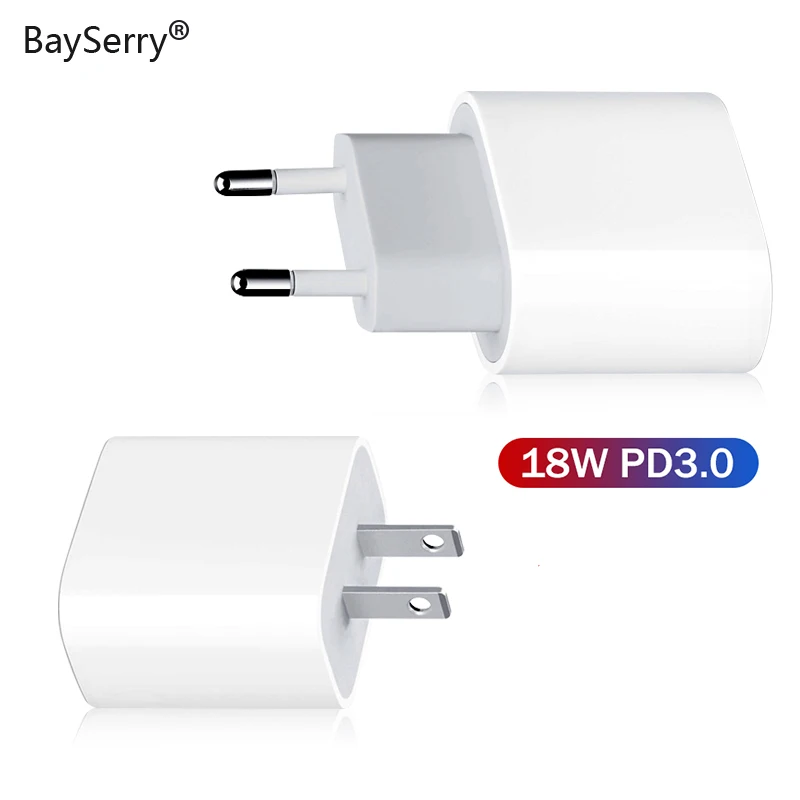 18 Вт PD 3 0 зарядное устройство USB Type C адаптер для iPhone 11 Pro Xs Max XR 8 Plus iPad mini Huawei Mate 30