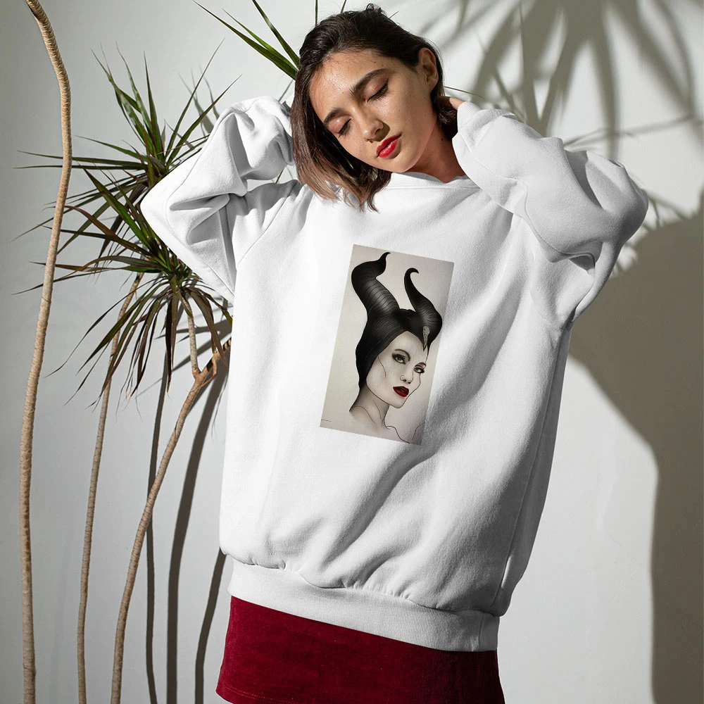 

Disney Maleficent Branded Pullover Sweatshirt Harajuku Popualr New Tops Spring Hoodies Europe and America Hoodies Jacket Women