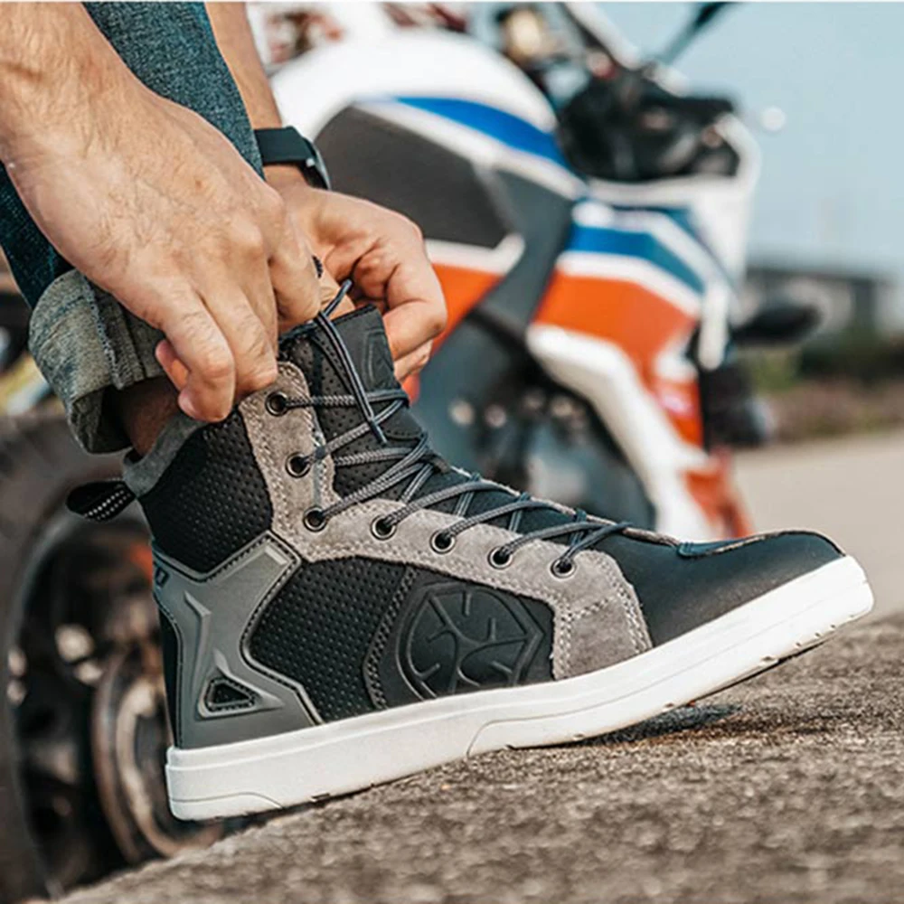 Мотоциклетные ботинки SCOYCO для мужчин дышащая повседневная обувь мотокросса из