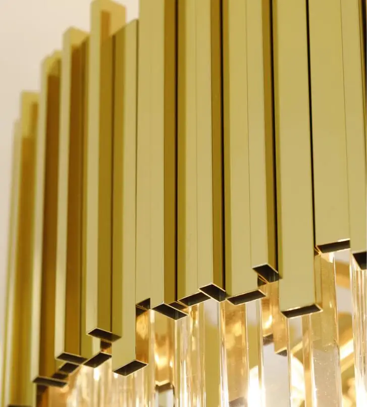 

Staircase chandelier long chandelier modern simple light luxury villa duplex living room crystal large chandelier