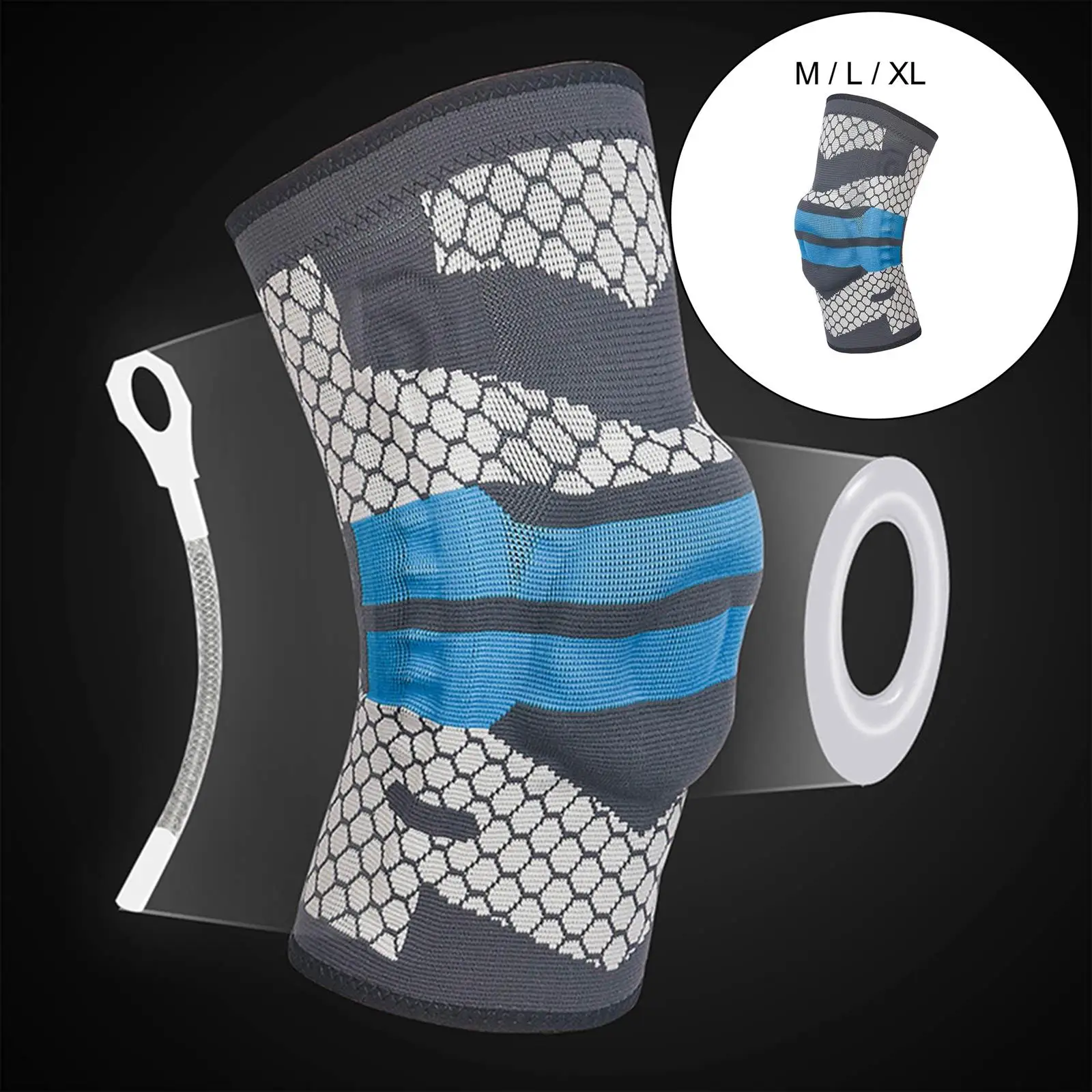 

Knee Pads Keep Warm 360° Protection Adjustable Professional Soft Inner for Outdoor Cycling