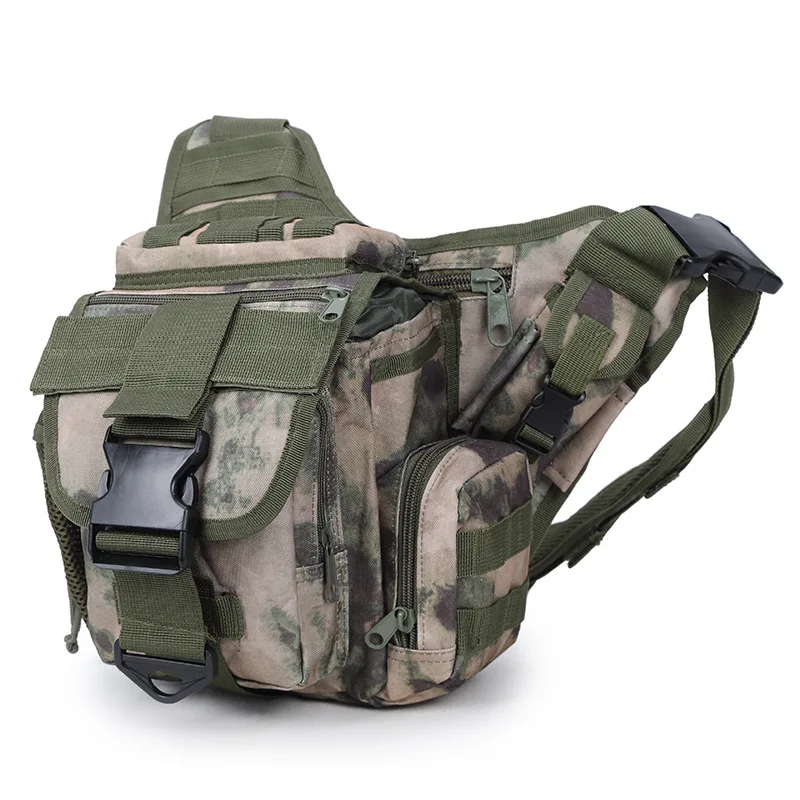 Купи Unisex Outdoor Hiking Trekking Tactical Shoulder Saddle Bag For Camo Sport Travel Camping Hiking Cycling Bag за 1,600 рублей в магазине AliExpress