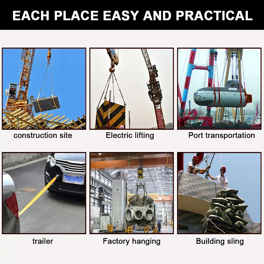 2 шт. подъемные ремни с плоскими петлями 6 х2 дюйма|Натяжные ремни| |