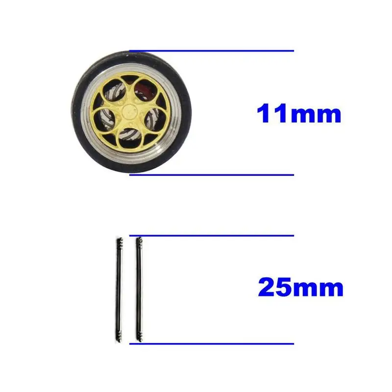 

4pcs/set Custom Alloy Wheels set 2 axles 4 end caps for 1/64 DIY Vehicle Car Model Vintage Tire Modified Alloy Car Refit Wheels