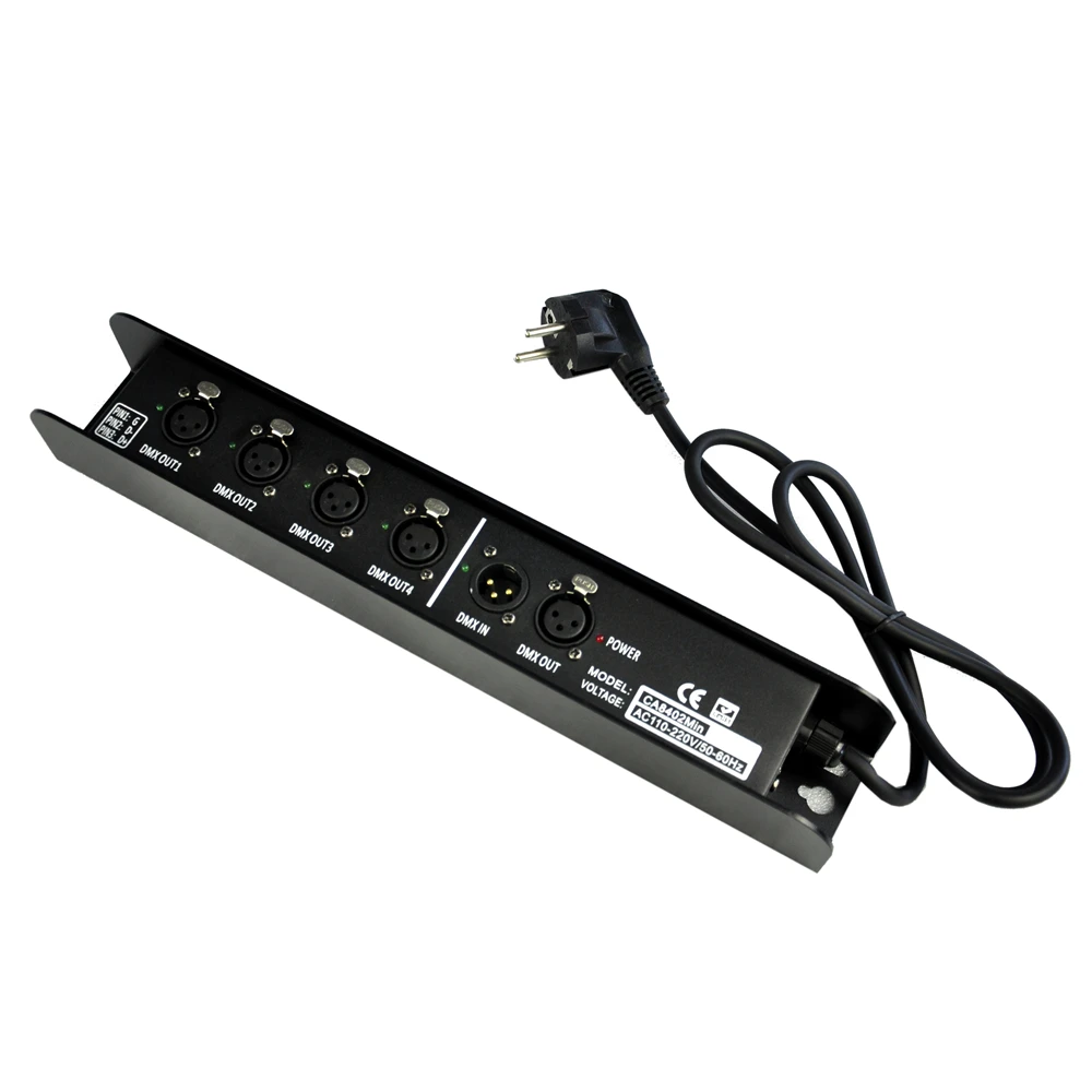 TIPTOP Новый 4 Way 3PIN выход DMX сценический светильник активация сигнала контроллера