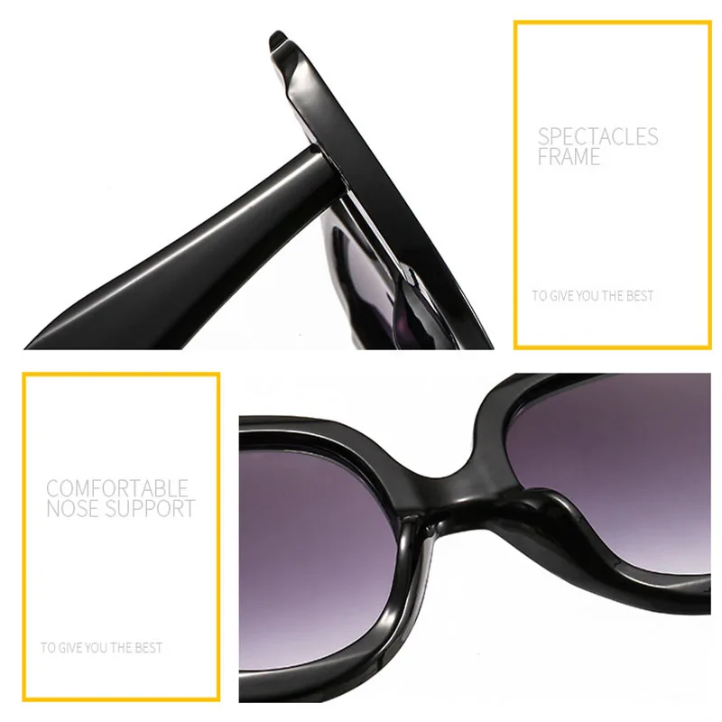

2021 Big Round Frame Sunglasses Women Brand Designer Vintage Traveling Retro Eyewear UV400 Oculos De Sol custom sunglasses