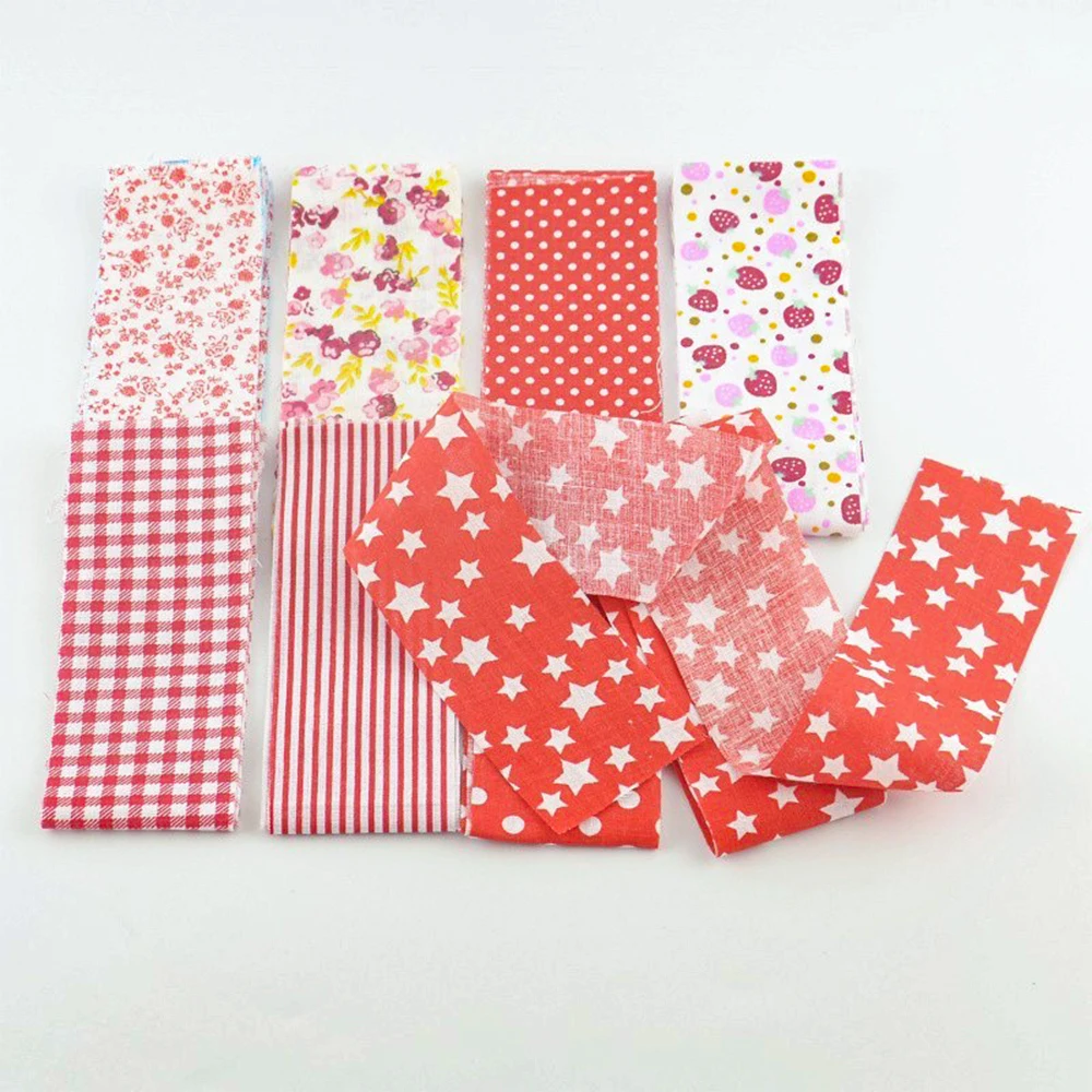 Booksew New Arrivals 5cmx100cm Red Theme 8 PCS/Lot Crafts Sewing Toys Jelly Roll 100% Cotton Fabric Strips Quilting Patchwork | Дом и сад