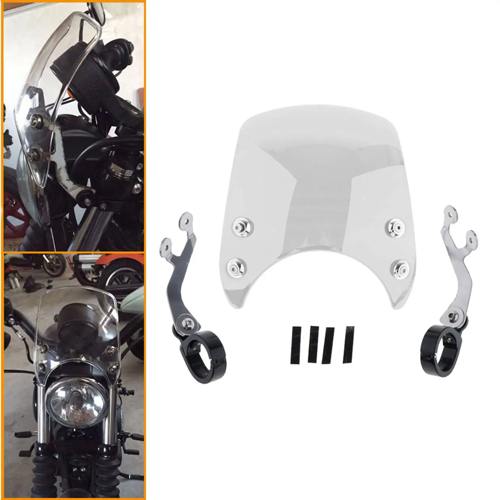 Ветрозащитный экран для 04-Up Sportster XL883 XL1200 черный |