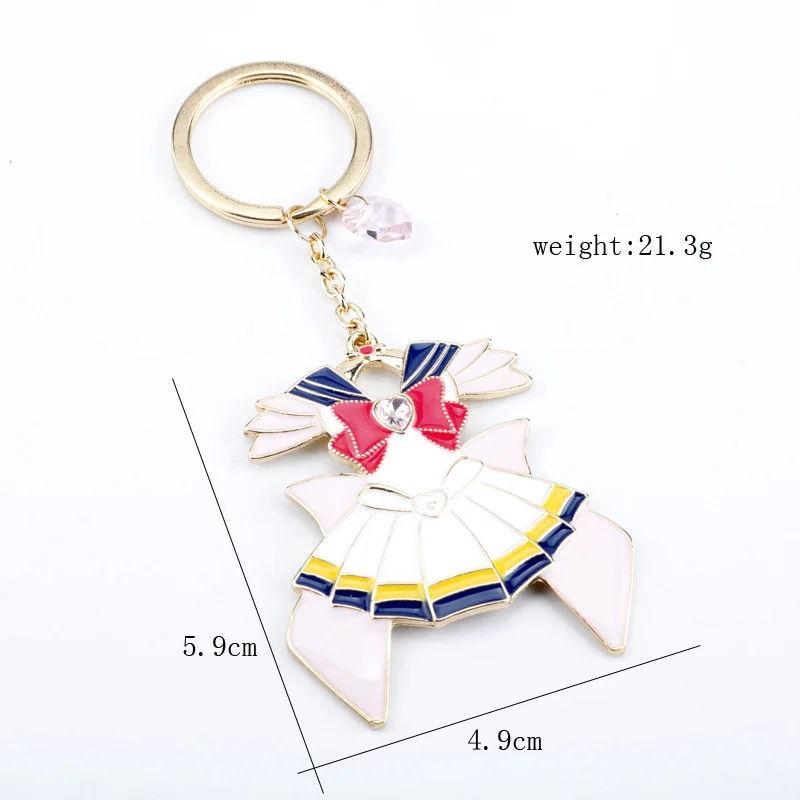 

Moon Keychain Japan Animation Peripheral Cosplay Costume Props Keyring Car Keyring Cartoon Girl Jewelry Gift