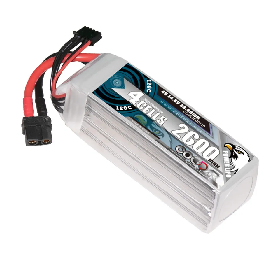 4S 2600MAH 14 8 V 120C литий-полимерный аккумулятор XT60 Штекерный Соединительный проводной