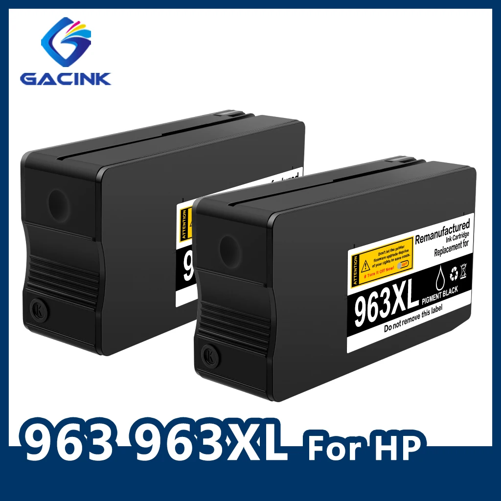

GACINK 963 963XL 2*BK Compatible Ink Cartridge For HP OfficeJet Pro 9010 9012 9015 9016 9018 9019 9020 9022 9023 9025 9027 9029