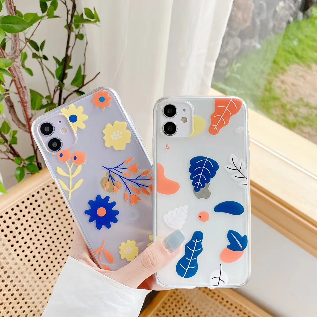 Summer Small Fresh Flower Phone Case for Iphone 11 Pro Max 7 8 8Plus X XR Xsmax Transparent Soft Silicone Back Cover | Мобильные
