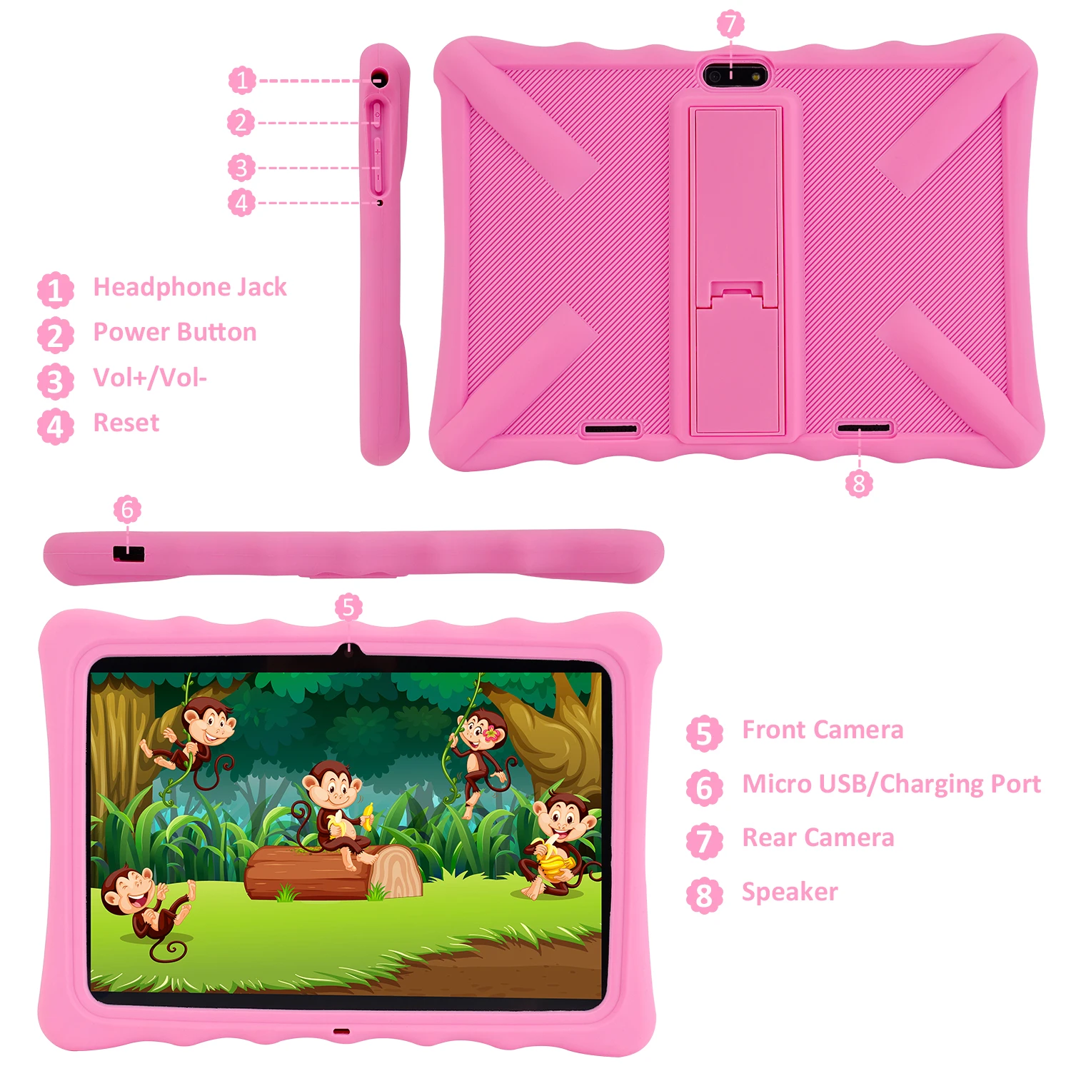 Veidoo Kids Tablet 3G Phone Call Dual Sim Card Slors 10 inch Educational Android Child Tablet PC For Learning