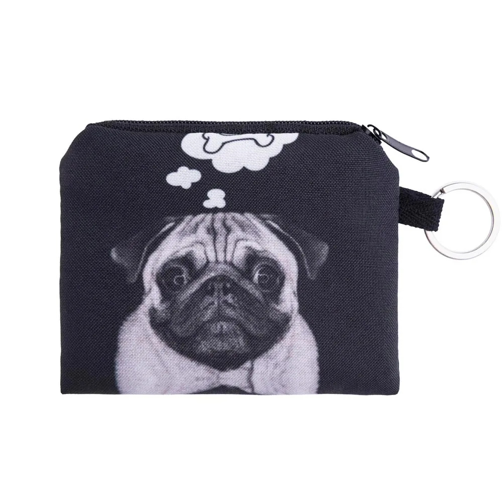Кошелек с принтом монет для девочек клатч на молнии нулевой кошелек телефона