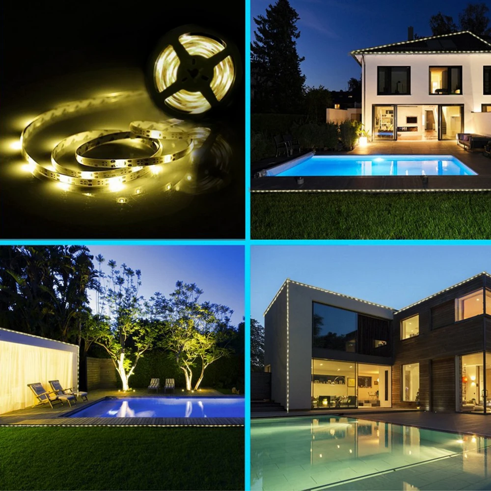 

LED Strip Light Solar Powered LED Lights Strip SMD2835 8 Modes Waterproof IP65 Holiday Strip Light 3m 90LEDs 5m 150LEDs
