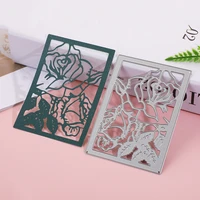 roses cutting dies scrapbooking square frame metal cut stencil diy mold embossing photo album cardmaking decorative paper crafts