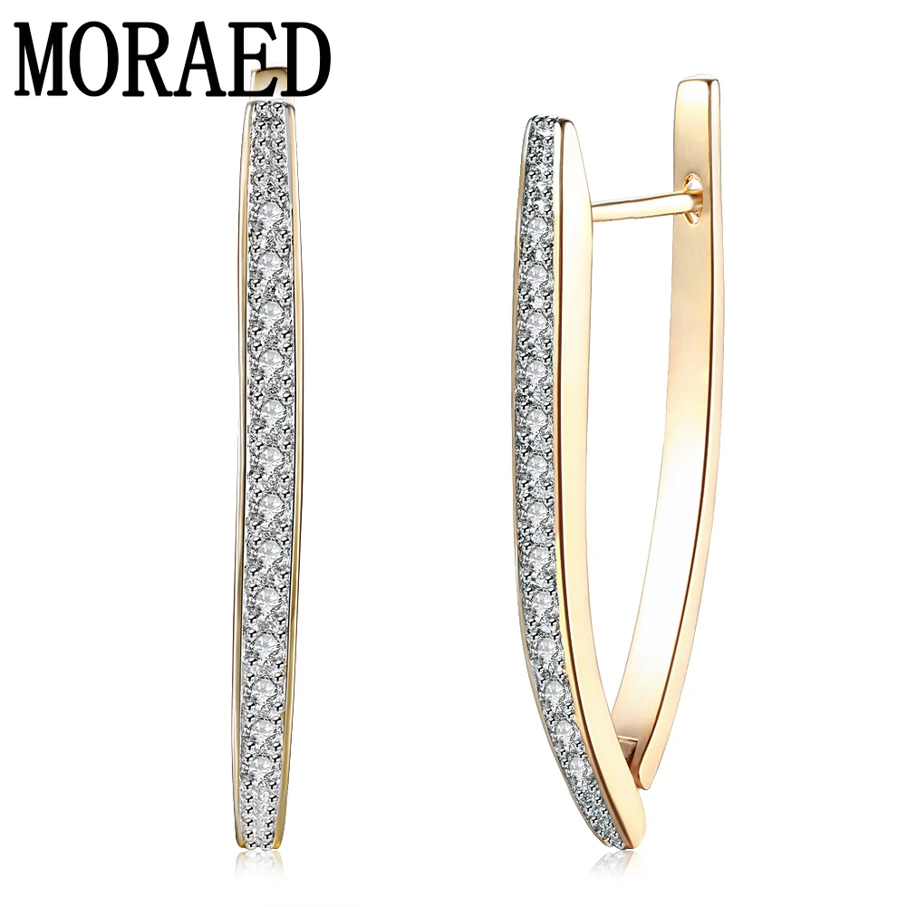 

925 Sterling Silver/18K Gold/Rose Gold AAA Zircon Charm Earrings For Women Jewelry Fashion Wedding Party Gift