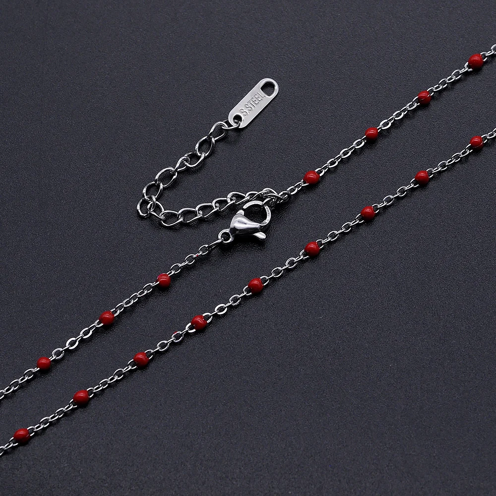 5 шт./лот из нержавеющей стали эмалированный шар базовые ожерелья оптовая продажа