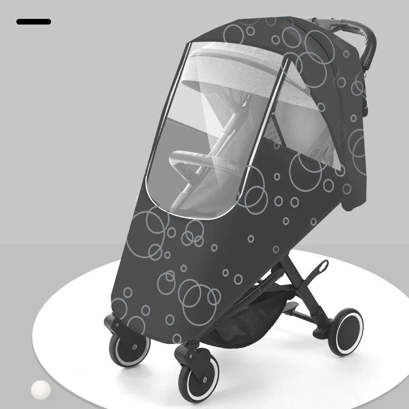 Universal Stroller Rain Cover Waterproof Wind Dust Shield Baby Pushchair Pram Newborn Trolley Protection Accessory Zipper Open